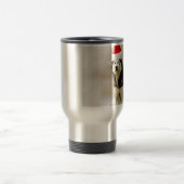 Siberische Husky Hond met Santa Hoed in Sneeuw Reisbeker (Center)