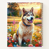 Siberische Husky Hond   Notitieboek (Achterkant)
