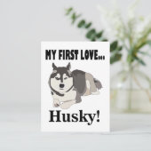Siberische Husky Hond Pet Siberische Husky Briefkaart (Staand voorkant)