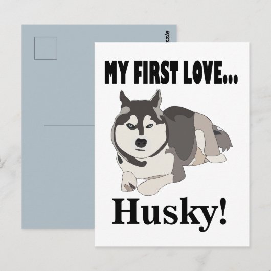 Siberische Husky Hond Pet Siberische Husky Briefkaart (Voorkant / Achterkant)