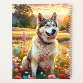 Siberische Husky Hond Planner (Achterkant)