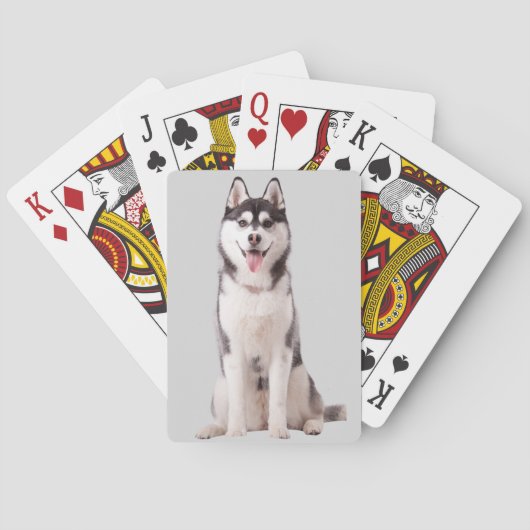Siberische Husky-hond Pokerkaarten (Achterkant)