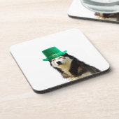 Siberische Husky Hond St. Patrick's dag Onderzetter (Linkerzijde)