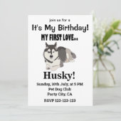 Siberische Husky Hond Verjaardag Siberische Husky Kaart (Staand voorkant)