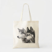 Siberische Husky Honden Tote Bag (Voorkant)