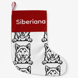 Siberische Husky hondenhonden sokken Gepersonalise Kleine Kerstsok