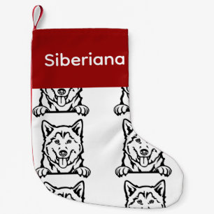 Siberische Husky hondenhonden sokken Gepersonalise Kleine Kerstsok