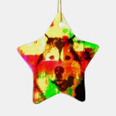 Siberische Husky Hondenkunst Keramisch Ornament (Rechts)