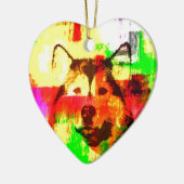 Siberische Husky Hondenkunst Keramisch Ornament (Links)