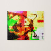 Siberische Husky Hondenkunst Legpuzzel (Horizontaal)