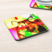 Siberische Husky Hondenkunst Onderzetter (Linkerzijde)