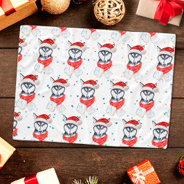 Siberische Husky-hondenras Kerststerren Fleece Deken