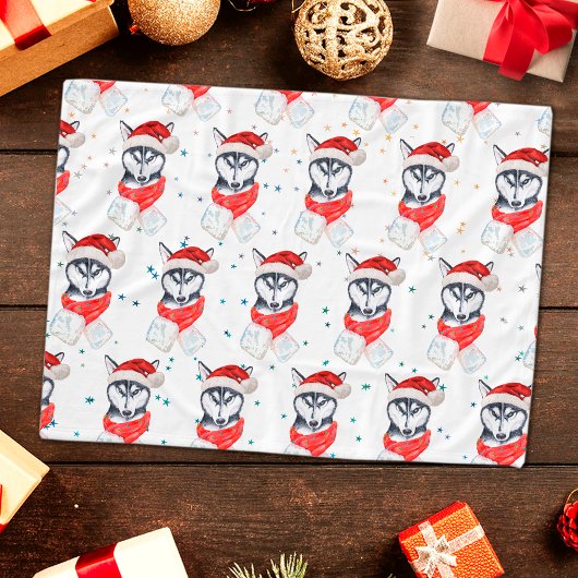 Siberische Husky-hondenras Kerststerren Fleece Deken
