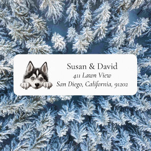 Siberische Husky Hondenras Pet Lovers Etiket