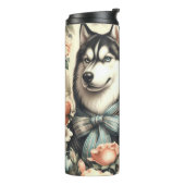  Siberische Husky Illustratie Thermosbeker (Gedraaid links)