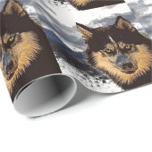 Siberische Husky Inpakpapier (Rol Hoek)