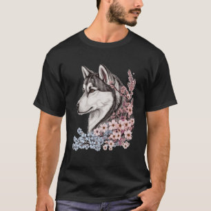Siberische Husky Kersenbloesem Hond Japans Sakura T-shirt