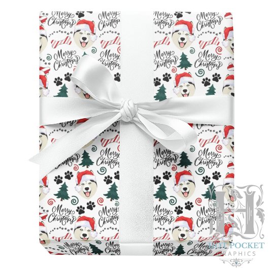 Siberische Husky Kerst Inpakpapier