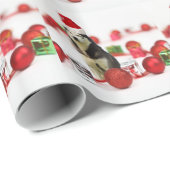 Siberische Husky Kerst met Ornament geschenkdoos Cadeaupapier (Rol Hoek)