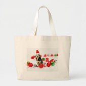 Siberische Husky Kerst met Ornament geschenkdoos Grote Tote Bag (Voorkant)