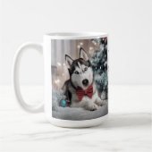 Siberische Husky Kerst Mok (Links)