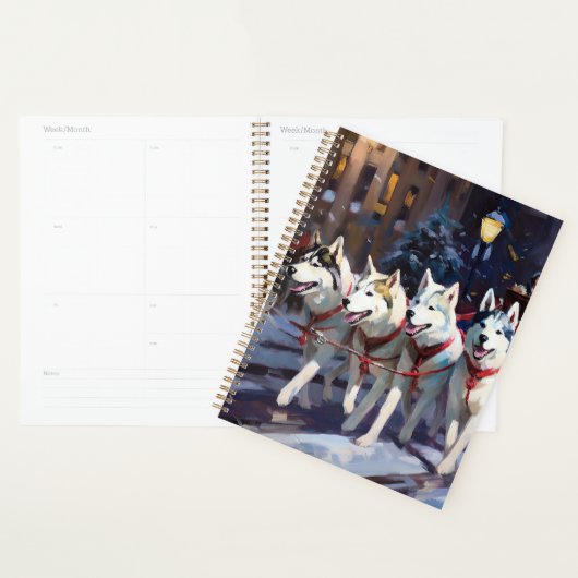 Siberische Husky Kerst Seizoen Planner (Display)