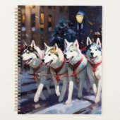 Siberische Husky Kerst Seizoen Planner (Voorkant)