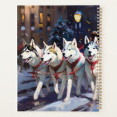 Siberische Husky Kerst Seizoen Planner (Achterkant)