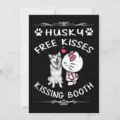 Siberische Husky Kerstboom Lichtjes Grappige Hond Feestdagenkaart (Achterkant)