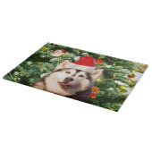 Siberische Husky Kerstboom Ornamenten Sneeuwman Snijplank (Hoek)