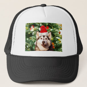 Siberische Husky Kerstboom Ornamenten Sneeuwman Trucker Pet