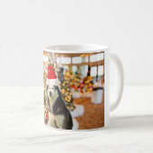 Siberische Husky Kerstboom Pet Koffie Mok 11 oz (Voorkant rechts)