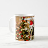 Siberische Husky Kerstboom Pet Koffie Mok 11 oz (Voorkant links)