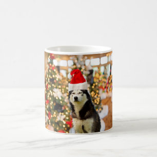 Siberische Husky Kerstboom Pet Koffie Mok 11 oz