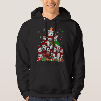 Siberische Husky Kerstboom T Shirt Xmas Gift Do