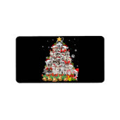 Siberische husky kerstboomverlichting | hondenoorl etiket (Voorkant)