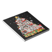 Siberische husky kerstboomverlichting | hondenoorl notitieblok (Schuin)