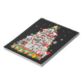 Siberische husky kerstboomverlichting | hondenoorl notitieblok (Linkerzijde)