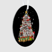 Siberische husky kerstboomverlichting | hondenoorl ornament (voorkant)