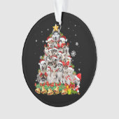 Siberische husky kerstboomverlichting | hondenoorl ornament (voorkant)