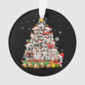 Siberische husky kerstboomverlichting | hondenoorl ornament (voorkant)