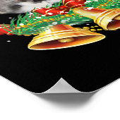 Siberische husky kerstboomverlichting | hondenoorl poster (Hoek)