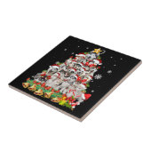 Siberische husky kerstboomverlichting | hondenoorl tegeltje (Zijkant)