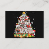 Siberische husky kerstboomverlichting | hondenoorl visitekaartje (Voorkant)