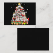 Siberische husky kerstboomverlichting | hondenoorl visitekaartje (Voorkant / Achterkant)