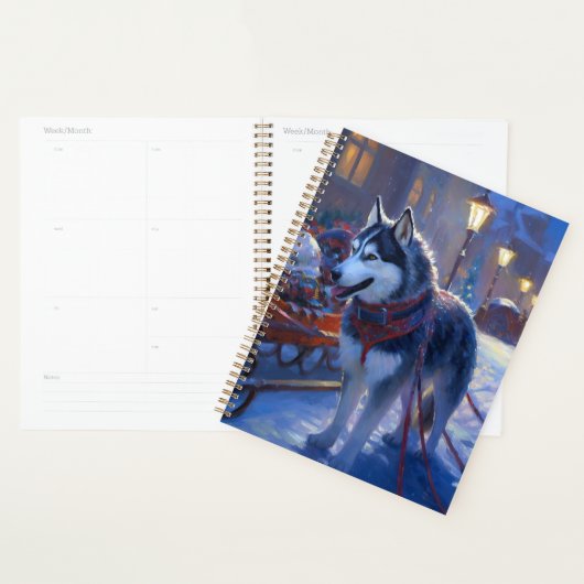 Siberische Husky Kerstfeest Seizoen Planner (Display)