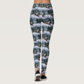Siberische Husky Kerstmis sneeuw winter Leggings (Achterkant)