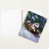 Siberische Husky Kerstsneeuw winter Planner (Display)
