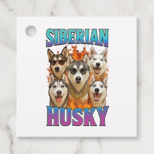 Siberische Husky-kopie Bedankjes Labels (Voorkant)