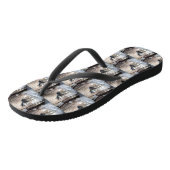Siberische Husky Laat het Sneeuwen Kerstmis Teenslippers (Schuin)